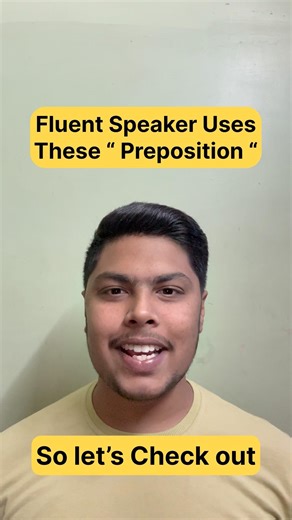 Fluent speaker use these preposition #youtubeshorts #shorts #englishspeaking