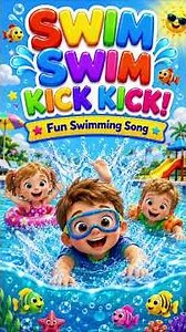 Swim Swim Kick Kick! 🏊 Fun Swimming Song for Kids | Pool & Water Safety Song