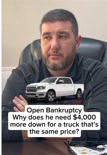 Open bankruptcy customer needs $4,000 more down for a truck that’s the same price #bts #behindthescenes #dealershiplife