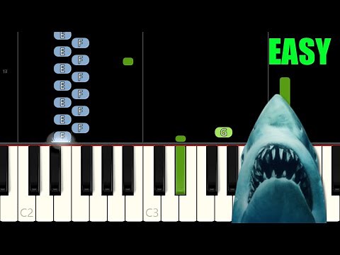 Jaws Theme Song (EASY Piano Tutorial) [Synthesia]