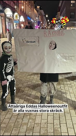 Edda, 8, klädde ut sig – till alla vuxnas skräck