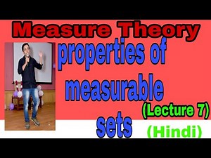 Measure theory (lecture 7) Finite union and finite intersection of measurable sets is measurable