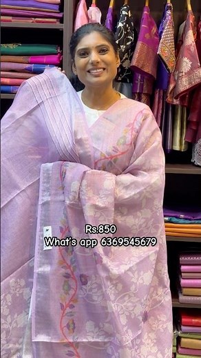 🔖Code: PL205|Rs.850|www.ruffletrends.com|Beautiful Shimmer Linen Saree✨