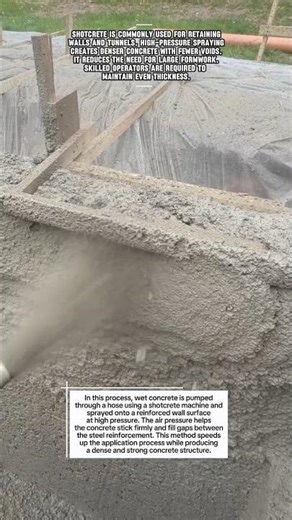 Powerful Shotcrete: Spraying Concrete Walls Fast
