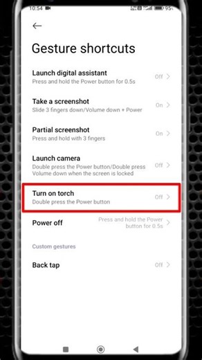 Power Button Double Tap Flash On Redmi | How to Turn On Flashlight by Double Tap in Redmi | #shorts