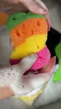 《ASMR》2Colorful🌈#asmr #sponge#foam