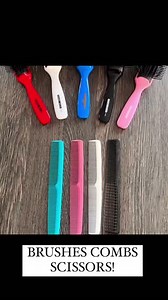 SEE OUR SELECTION OF BRUSHES COMBS and SCISSORS - the best selection in the industry with possibly the best servicing and sharpening available for your tools! #hairdressersjournal #barberevo #besthairbrushes #vessbrush #saloninternational #sassonacademy #precisioncutting #haireducators #barbereducation | Yoiscissors