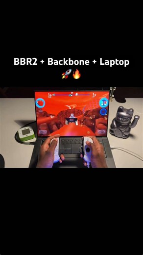 BBR2 on Laptop with Backbone Controller 🔥 #bbr2 #rollyplayz #gaming #bbracing2 #backbone #pro #epic