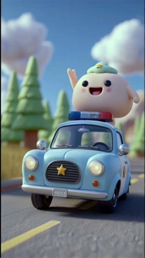 Little Police Car Adventure 🚓#shorts #viral #monsters