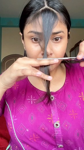 2.1M views · 9.5K reactions | How To Cut Your Own Bangs At Home|Easy Front Flicks Haircut ❤ . . #haircut #hair #hairfix #hairstyle #hairstylist #bangs #hairstyletutorial #hacks #flick #haircutathome #easyhairstyles #quickhairstyles #frontflip #haircuttutorial | Shirin Sultana | Facebook