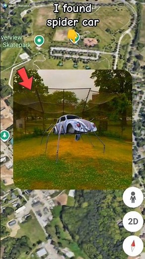 I found spider car 🚗🤯 the real on Google maps and google earth 🌎 #shots #earth location