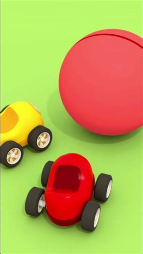 Pequeño Coche Rojo_ ¡Aventura Rodante con Pelotas! #carros #caricatura