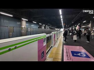 Yamanote Line at Shinagawa Station | Tokyo Train Arrival & Boarding 4K 60Fps