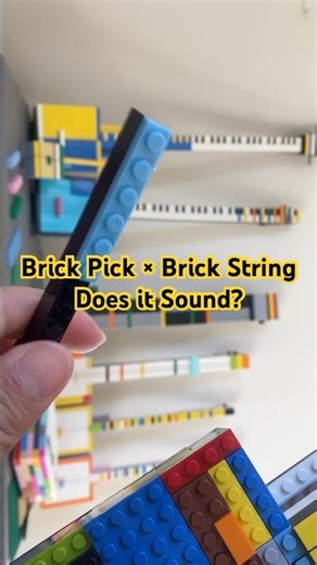Can a Brick Pick Pluck a Brick String?#brickinstrument #brickmusic #realsound #shorts