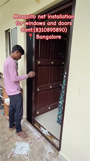 Mosquito net installation for windows and doors Cont:(8310895890)📍 Bangalore