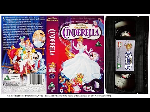 Cinderella (1950) . (24th November 1997 - UK VHS)