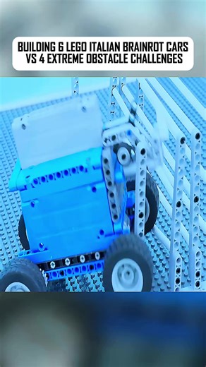 LEGO Italian Brainrot Cars Take on Obstacle Challenges