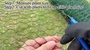 32.8Ft x 16In Plant Cages for Outdoor Plants, Plant Covers from Animals, Garden Wire Plant Protector to Keep Animal Out, Chicken Wire Cloche with Ground Stakes, Nylon Ties