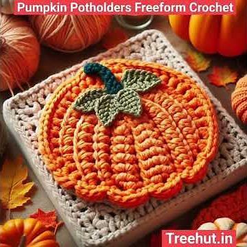 Pumpkin Crochet Potholders Ideas Freeform Crochet