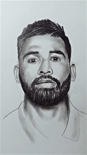 How to draw 🔥☠️ mohammed siraj #drawing #sketch #mohommadsiraj #portrait #drawing #sketch #mohammad