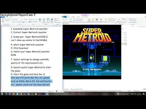 Super Metroid PC Port: How to install the game[Super Metroid Launcher]