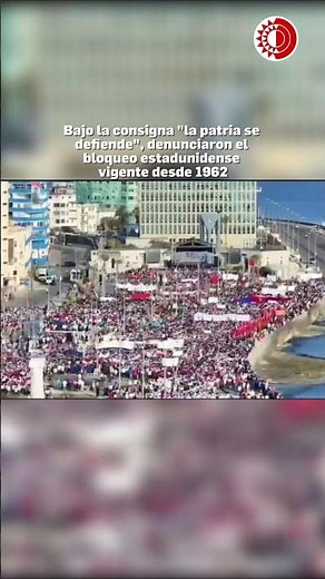 Miles de cubanos se concentran para "defender la patria" y denunciar el bloqueo de EU