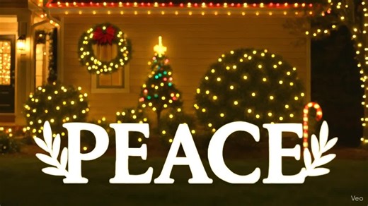 PEACE PVC Yard Sign, Outdoor Christmas Word Art, Holiday Lawn & Garden Decor, Weatherproof White Yard Letters Display - Etsy