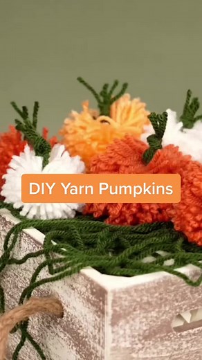 Looking for a quick and easy fall craft🍁Try out these simple, festive yarn pumpkins🧶🎃#diy #craft #fall #autumn #midnights