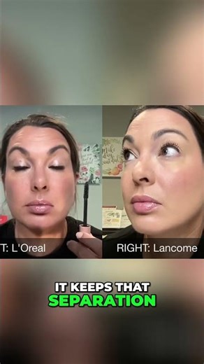 Mascara Showdown: Lancome vs. L'Oreal Second Coat Test! #shorts