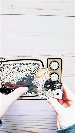 TV Card Box with frame #scrapdivadesigns