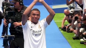70K views · 2.5K reactions | Real Madrid unveil forward Kylian Mbappe at Bernabeu stadium | PTV Sports Official | Facebook