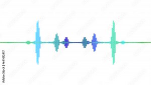 4k abstract music sound wave or audio wavefrom isolated on white background.Line digital minimalist voice and soundtrack.