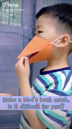 Make a bird’s beak mask, is it difficult for you? #diy #mask #handicraft #covid19 #fyp @tiktok