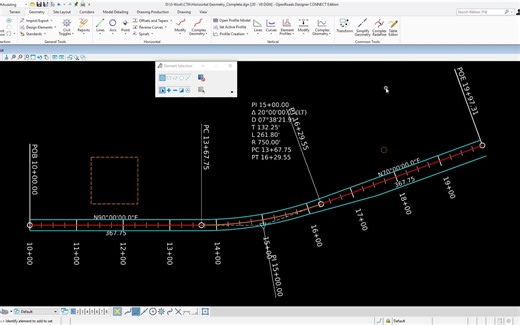 Horizontal Geometry in OpenRoads Designer