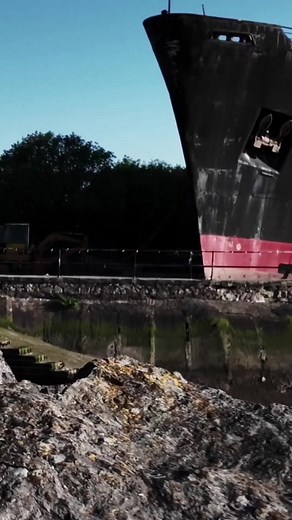🚢 The Duke of Lancaster – The Ship Frozen in Time ⚓ Beached but not forgotten... Meet the Duke of Lancaster, a once-proud passenger ferry and cruise liner that now sits silently on the shores of North Wales, cloaked in rust, legends, and street art. Launched in 1956, this handsome ship served both as a passenger ferry and cruise liner, sailing between Northern Ireland, Scotland, and England. With her elegant lines and reputation for comfort, the Duke of Lancaster was a symbol of post-war optimi