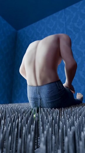 Why A Bed Of Nails Has To Be Perfectly Level 😔#trending #shorts #youtubeshorts | Dmk animation 1M