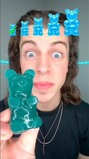 Small, Big, Giant Blue Gummy Bear!?🤤