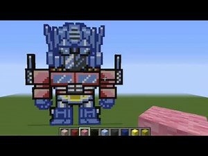 Minecraft Pixel Art # 2 - Transformer Optimus Prime 마인크래프트 만들기 트랜스포머 옵티머스 프라임トランスフォーマー