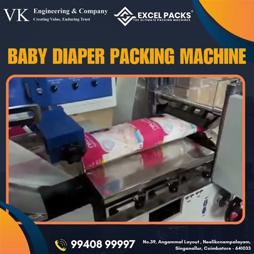 Keep your baby care products safe, clean, and perfectly sealed 👶✨Our flow wrap machine by excel pack