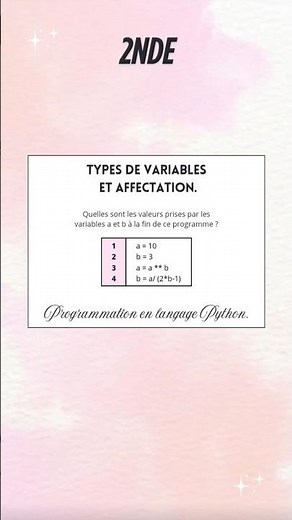 1. Programmation en langage Python.