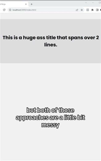 Make titles look better with 1 line of CSS #shorts