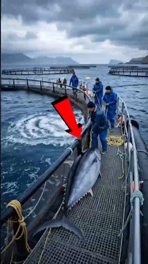 How Bluefin Tuna Are Farmed in the Open Ocean! 🐟 | Incredible Fish Farming