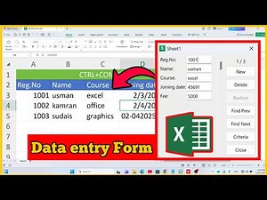 How to Create Automated Data Entry Form in Excel (Step-by-step in 4 Minutes!)