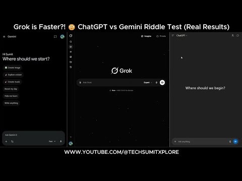 Grok is Faster?! 😳 ChatGPT vs Gemini Riddle Test (Real Results)