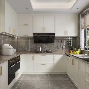 [Hot Item] 2024 American Style U Shape Modern Kitchen Cabinets White Shaker Door Luxury Kitchen Cabinets