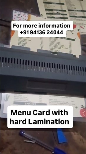 Menu Card with hard Lamination #design #menu #cards #jaipur #business