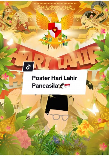 Desain Poster Hari Lahir Pancasila yang Menarik