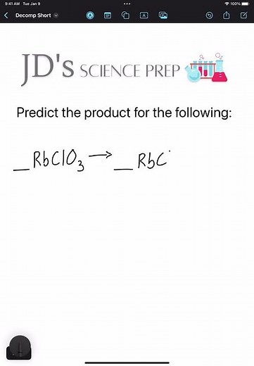 Predicting the Products of a Decomposition Reaction