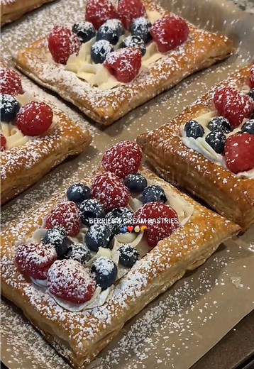 Delicious Summer Berries and Cream Pastries Recipe