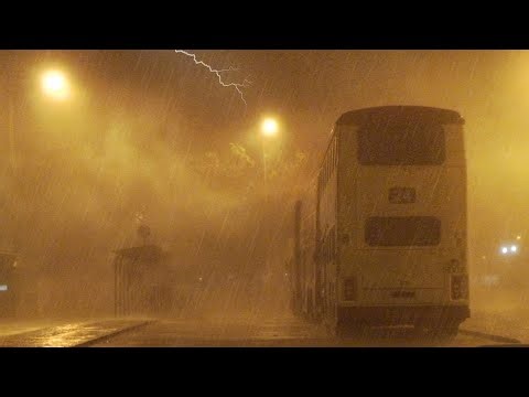 Eliminate Insomnia To Fall Asleep Fast With Terrible Hurricane And Powerful Thunder Sounds At Night